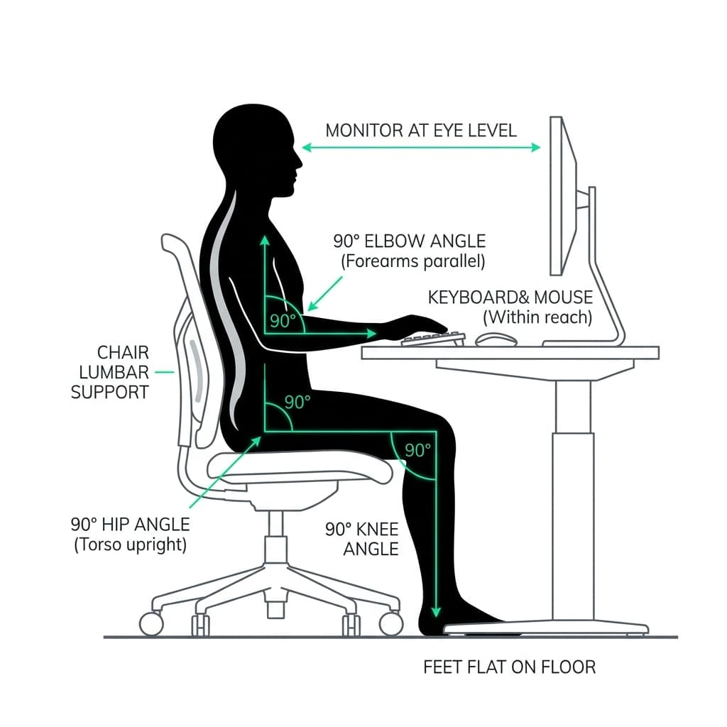 90-90-90 Ergonomic Diagram